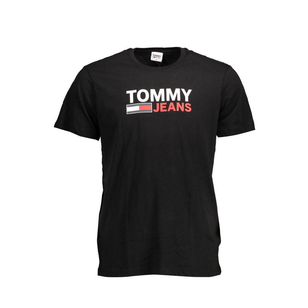 Черна памучна мъжка тениска Tommy Hilfiger