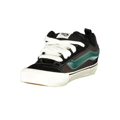 Черни кожени мъжки маратонки Vans