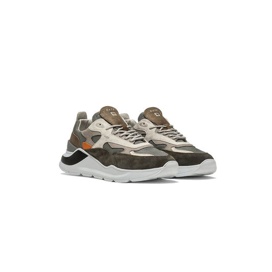 D.A.T.E Gray Leather Sneaker
