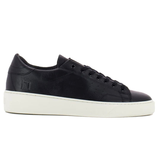 D.A.T.E Black Leather Sneaker