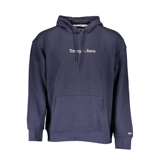 Син памучен мъжки пуловер Tommy Hilfiger