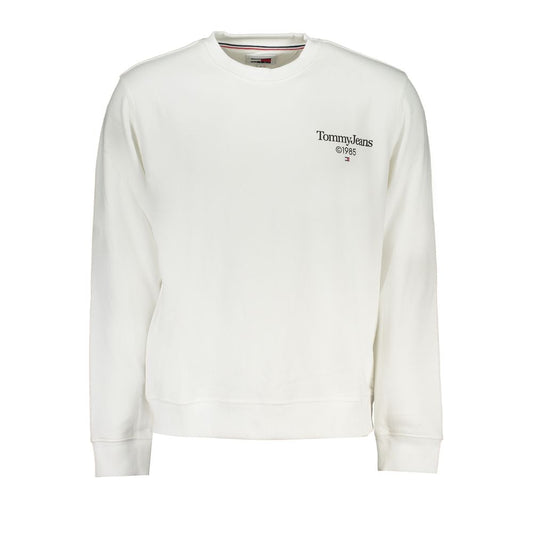Бял памучен пуловер Tommy Hilfiger
