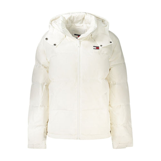 Бяло полиестерно дамско яке Tommy Hilfiger