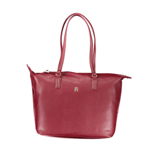 Розова полиестерна дамска чанта Tommy Hilfiger