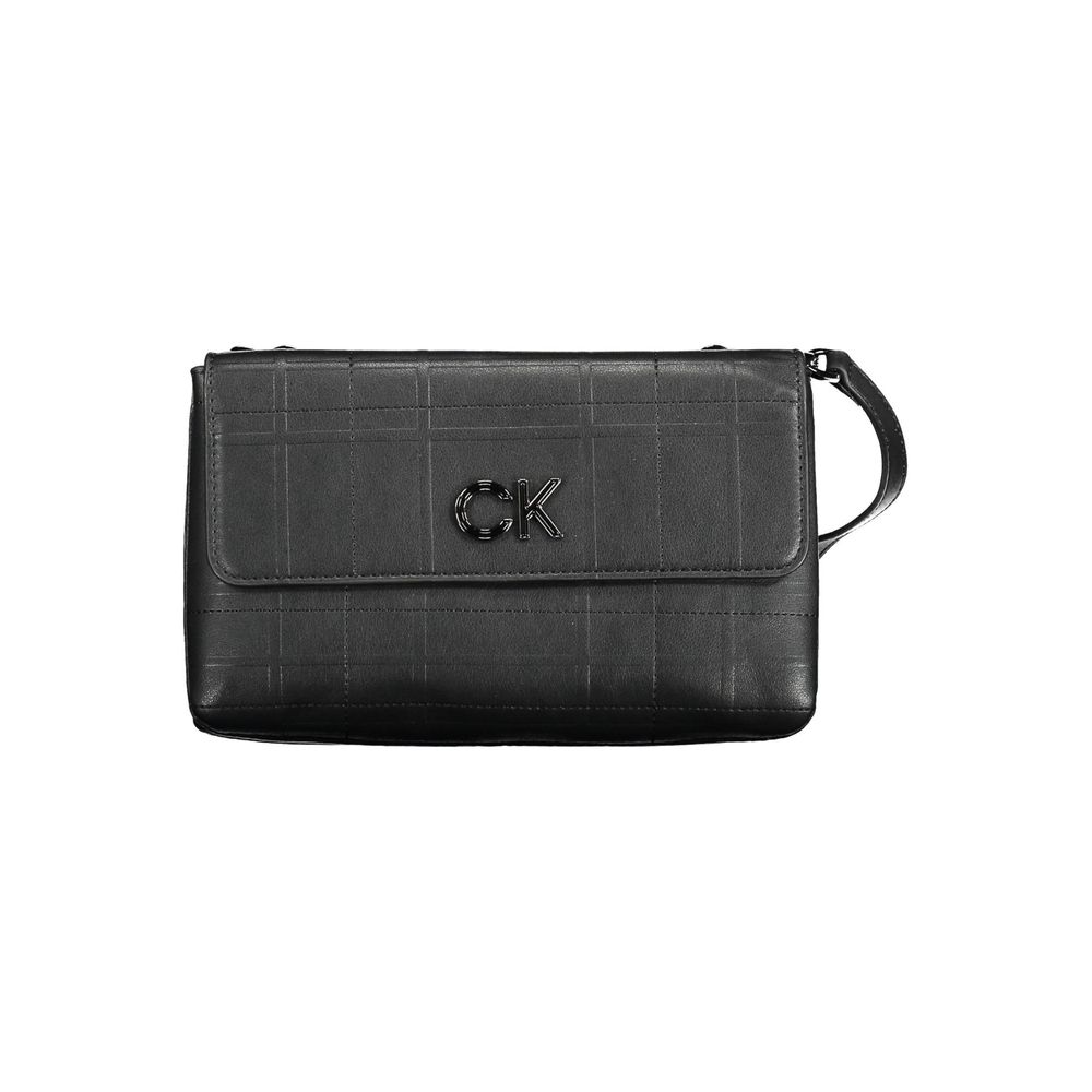 Calvin Klein – Schwarze Handtasche aus Polyester für Damen