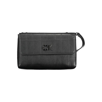 Calvin Klein – Schwarze Handtasche aus Polyester für Damen