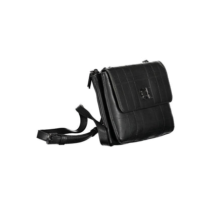 Calvin Klein – Schwarze Handtasche aus Polyester für Damen