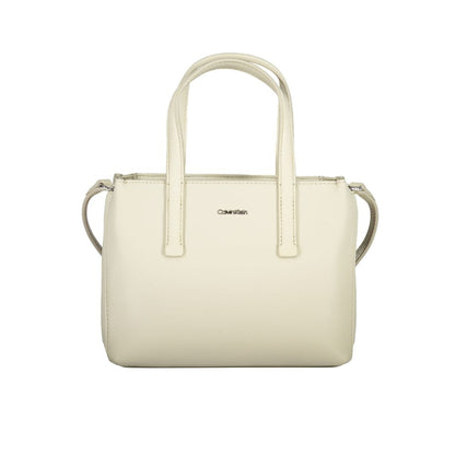 Бежова полиестерна чанта Calvin Klein