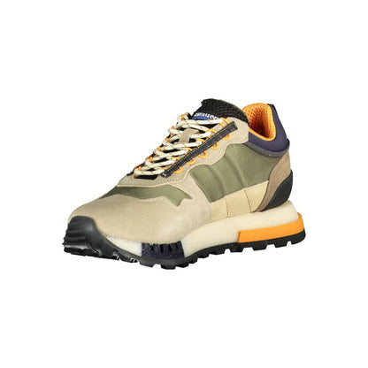Blauer grüner Polyester-Sneaker