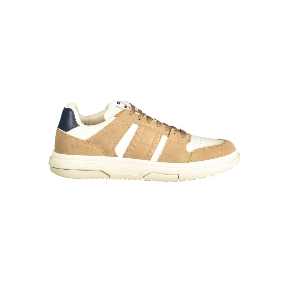 Бежови кожени мъжки маратонки Tommy Hilfiger