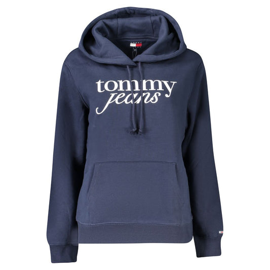 Син памучен дамски пуловер Tommy Hilfiger