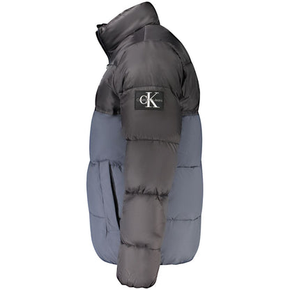 Синьо полиестерно мъжко яке Calvin Klein