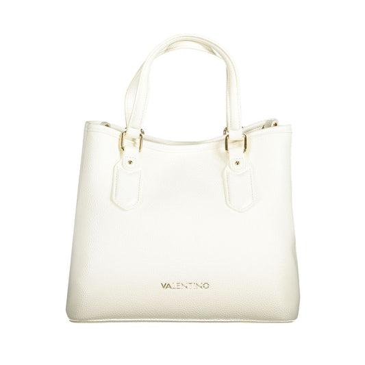Valentino Bags Бяла дамска чанта от полиетилен