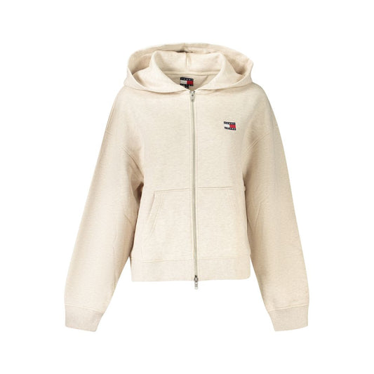 Бежов памучен дамски пуловер Tommy Hilfiger
