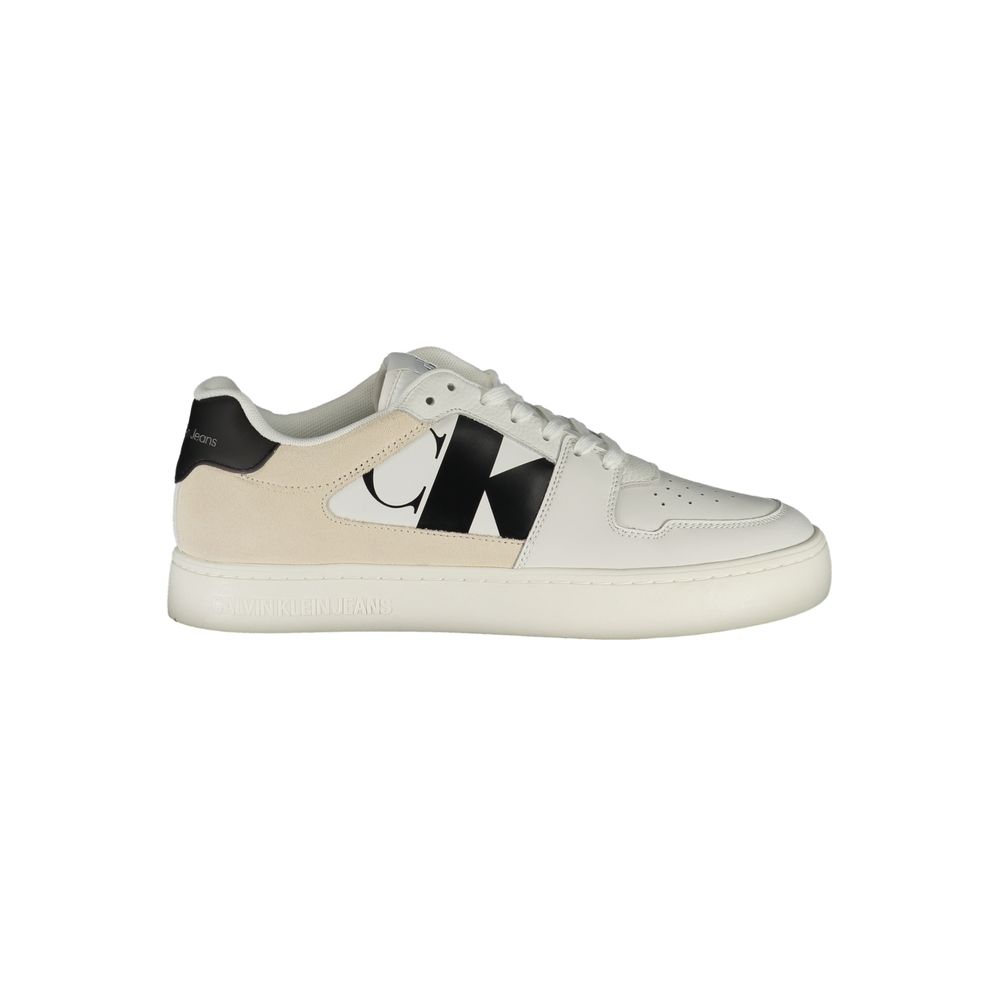 Calvin Klein – Weißer Polyester-Sneaker