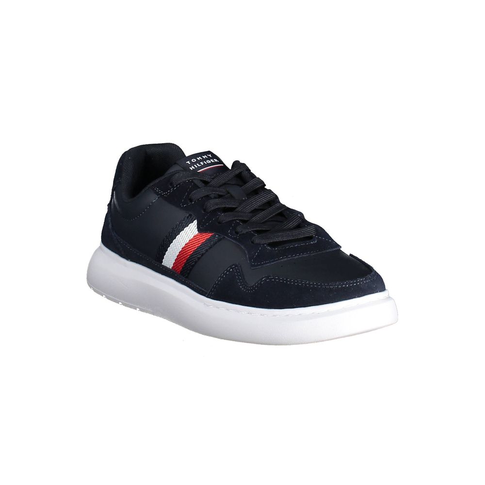 Сини кожени мъжки маратонки Tommy Hilfiger