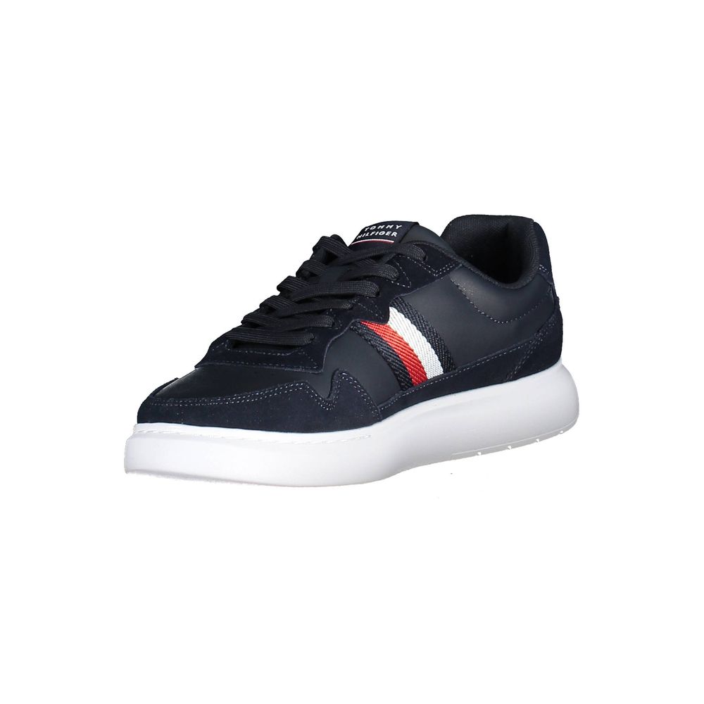 Сини кожени мъжки маратонки Tommy Hilfiger