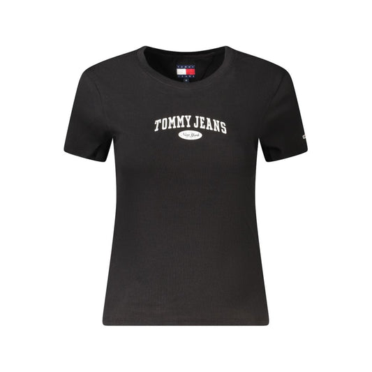 Черни памучни горнища и тениска Tommy Hilfiger