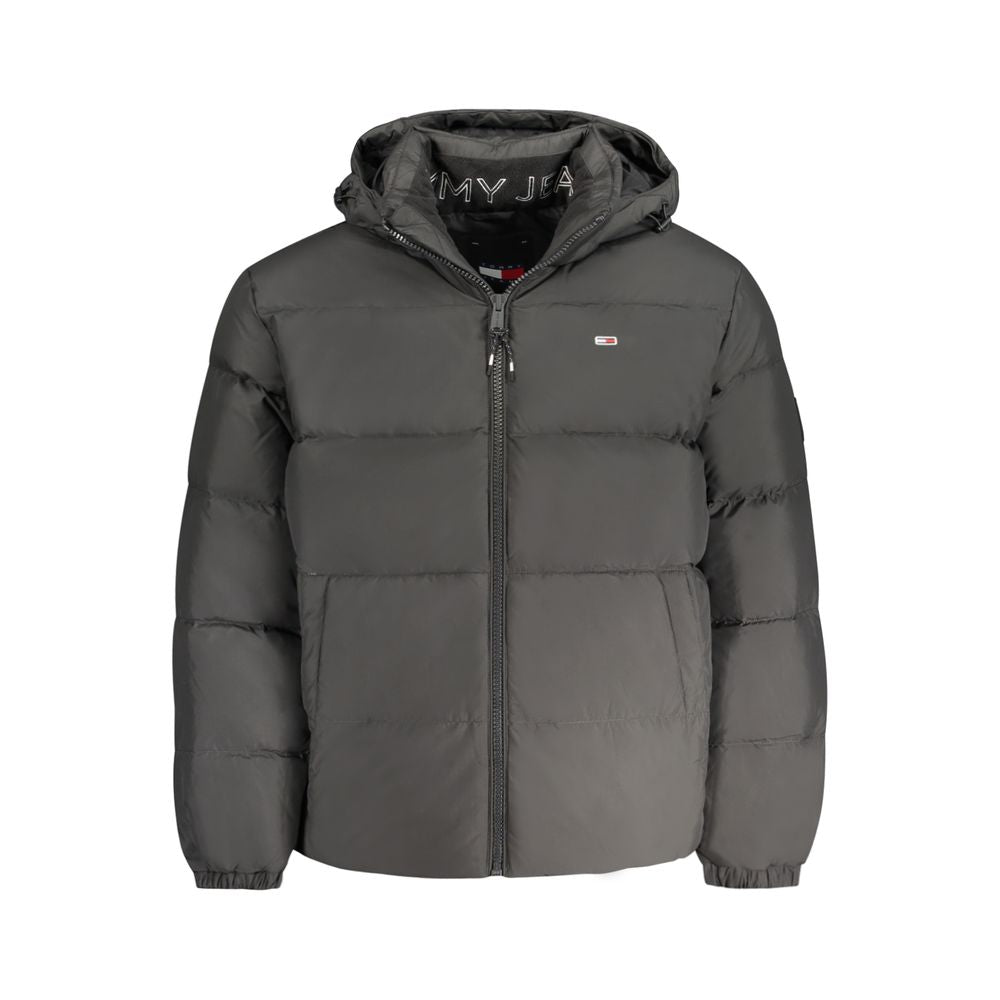 Черно полиестерно мъжко яке Tommy Hilfiger