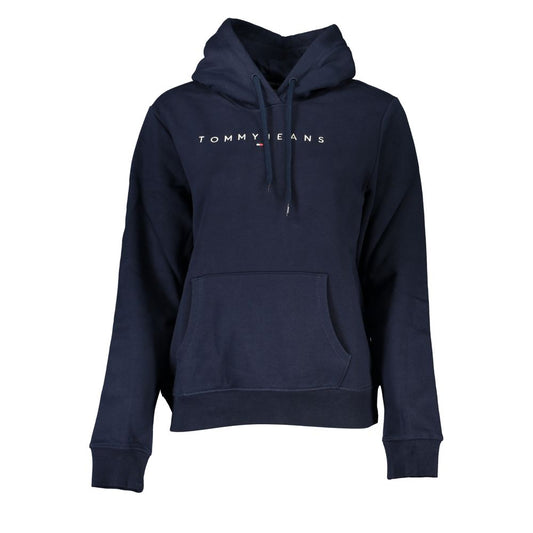 Син памучен дамски пуловер Tommy Hilfiger