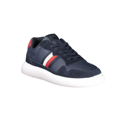 Сини кожени мъжки маратонки Tommy Hilfiger