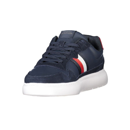 Сини кожени мъжки маратонки Tommy Hilfiger