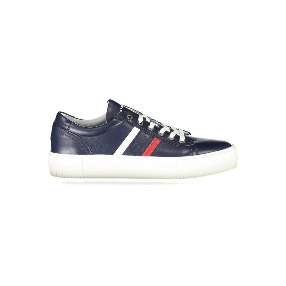 Сини кожени мъжки маратонки Tommy Hilfiger