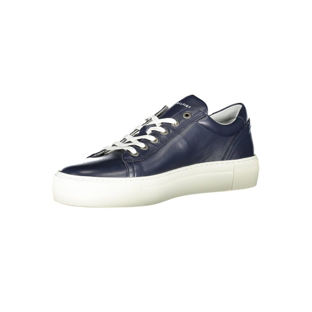 Сини кожени мъжки маратонки Tommy Hilfiger