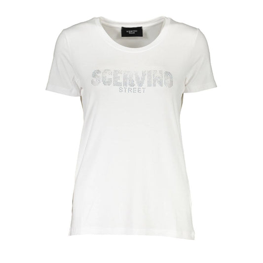 Дамска тениска Scervino Street с бял еластан
