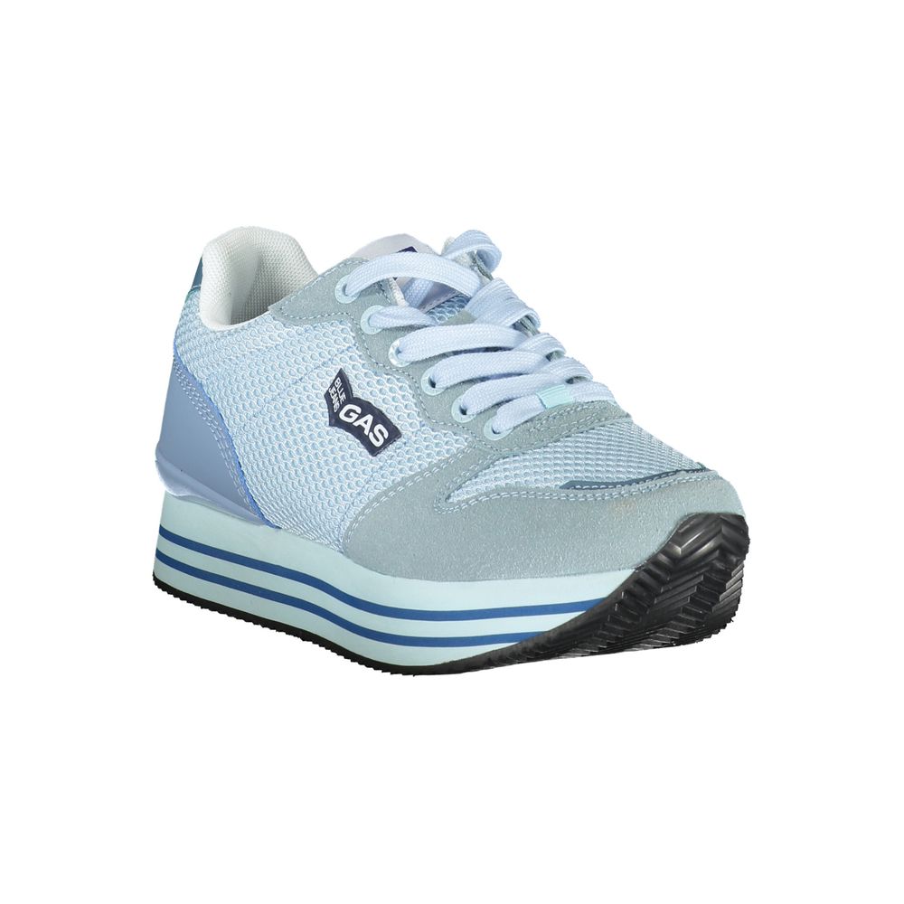Gas Hellblauer Polyester-Sneaker