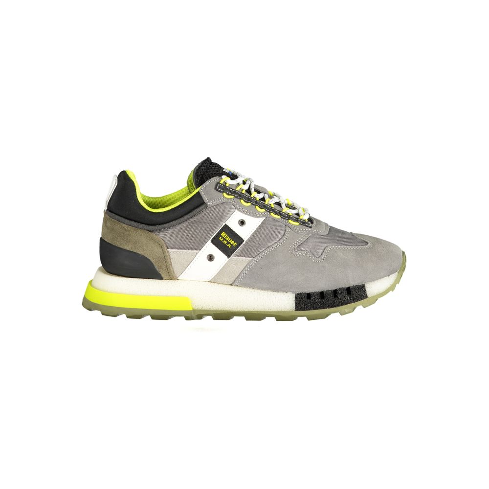 Blauer Grauer Polyester-Sneaker