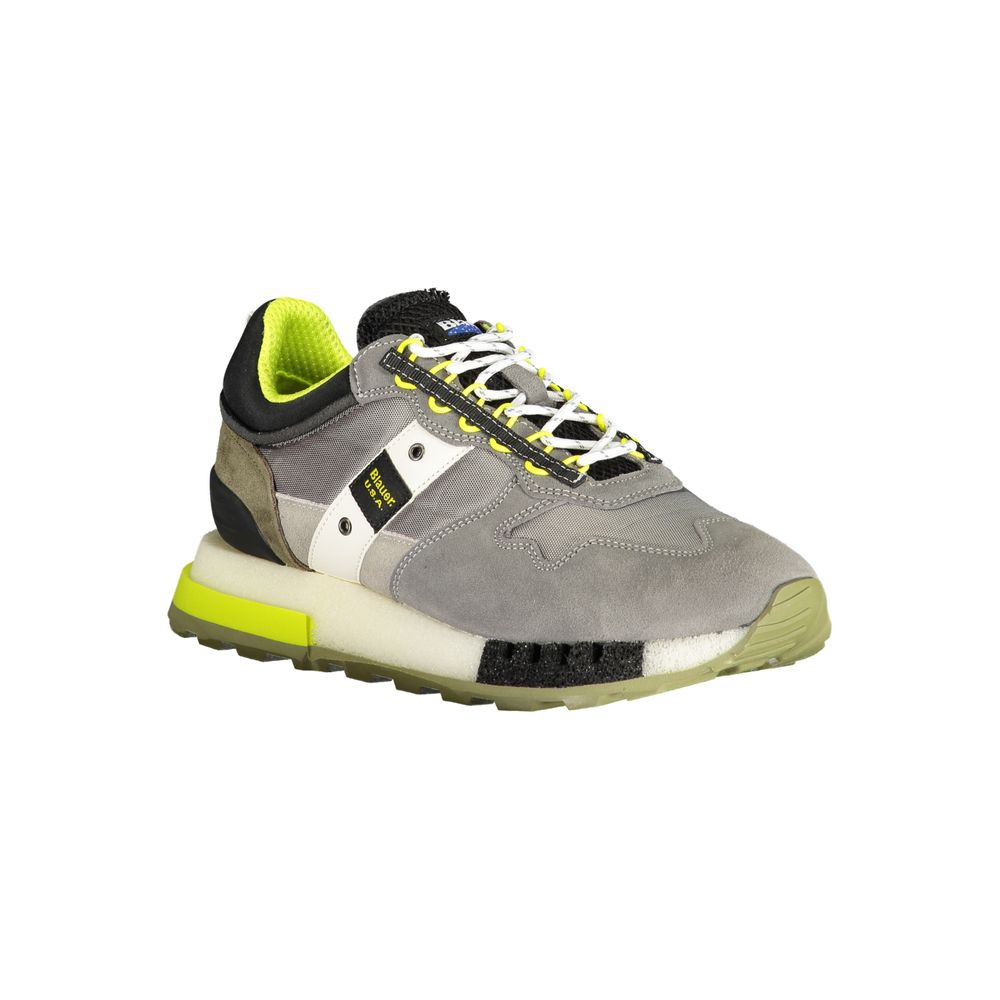 Blauer Grauer Polyester-Sneaker