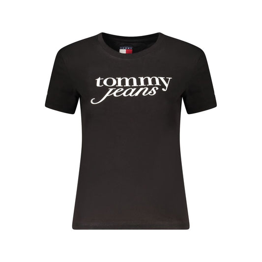 Черни памучни горнища и тениска Tommy Hilfiger