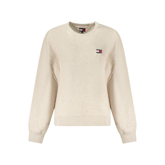 Бежов памучен дамски пуловер Tommy Hilfiger