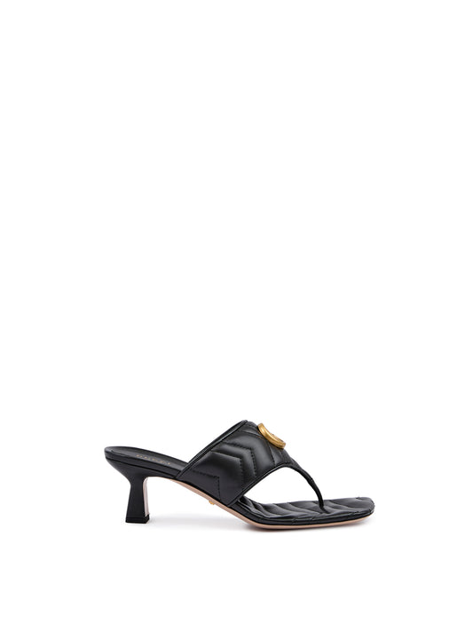 Кожени сандали Gucci Mystic Nappa Charlotte в черно