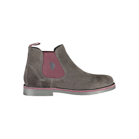 US POLO ASSN. Сиви кожени мъжки ботуши