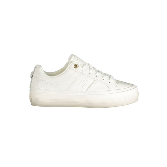 Tommy Hilfiger – Weiße Polyester-Sneaker