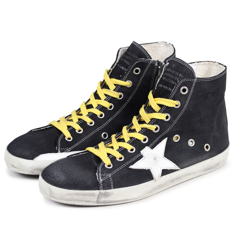 Черни платнени маратонки Golden Goose
