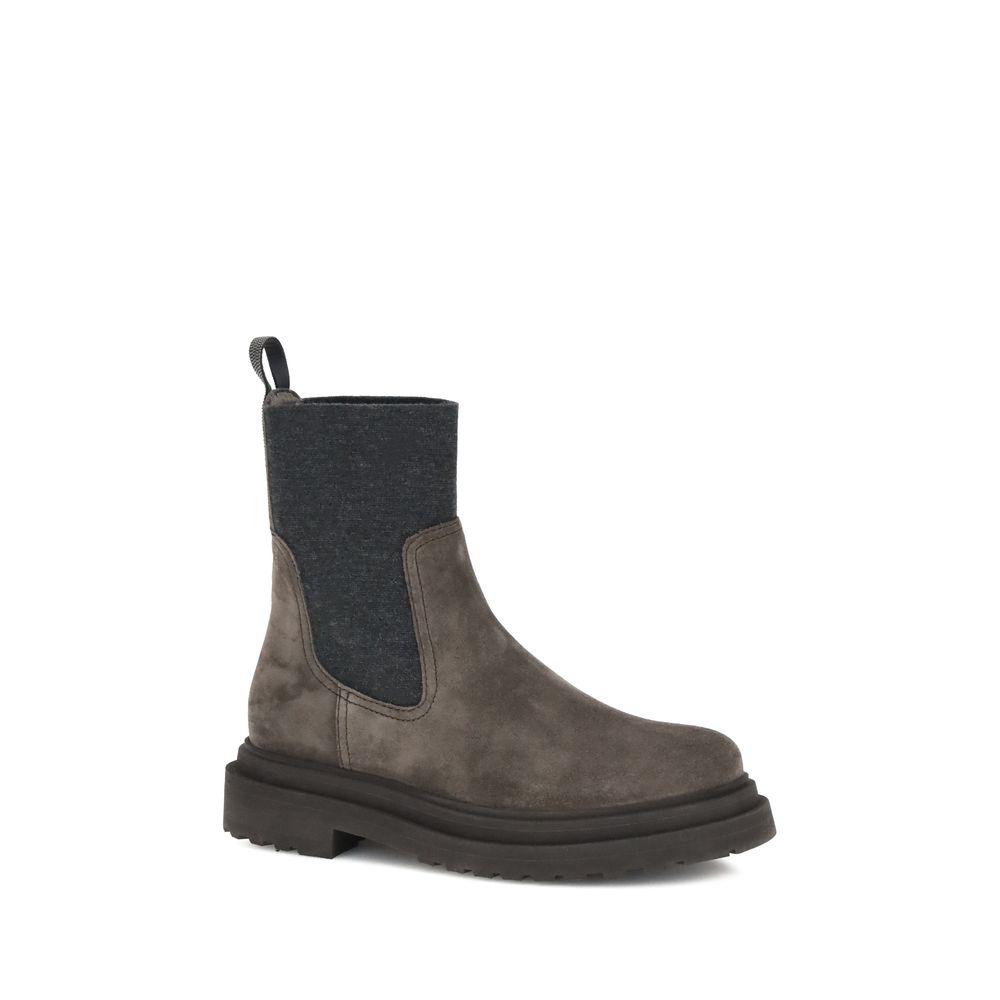 Велурени ботуши Brunello Cucinelli