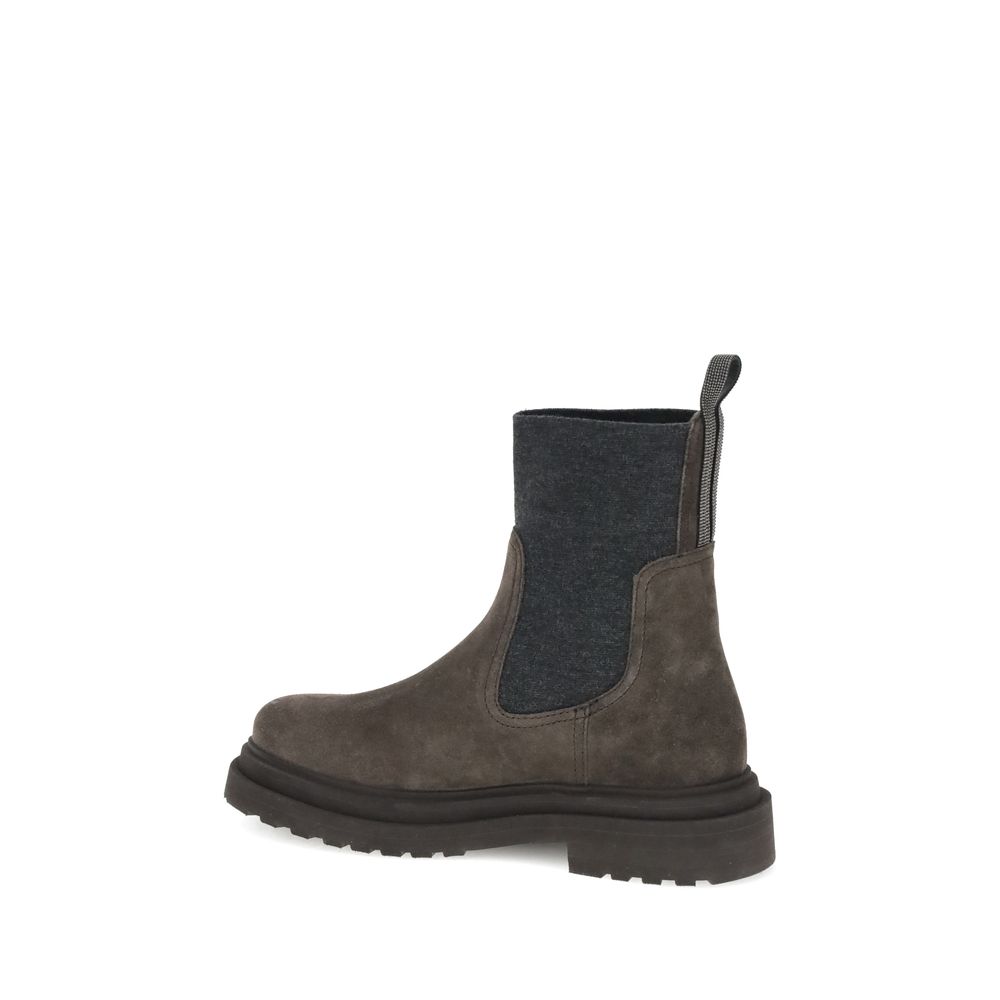 Велурени ботуши Brunello Cucinelli
