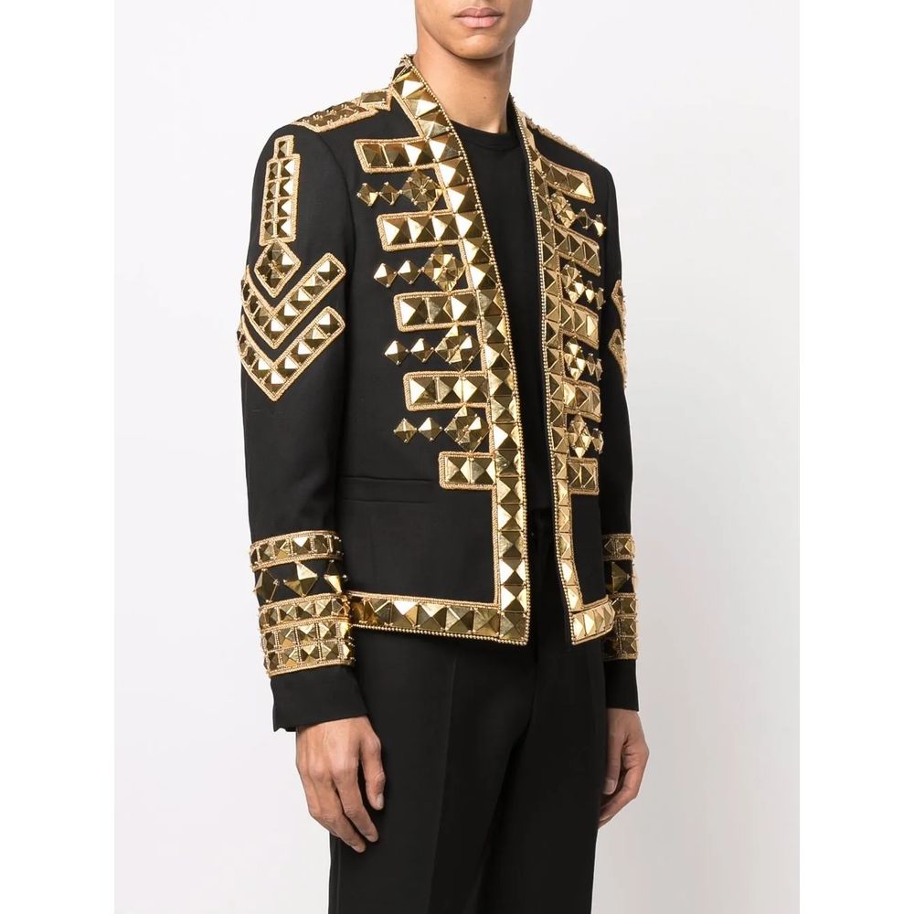 Balmain Black Haircalf Jacket