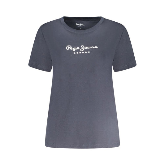 Синя памучна дамска тениска Pepe Jeans