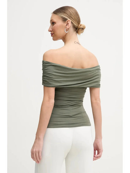 Guess Jeans Green Modal Tops & T-Shirt