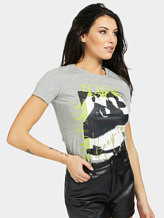 Унисекс тениска Guess Jeans сива памучна
