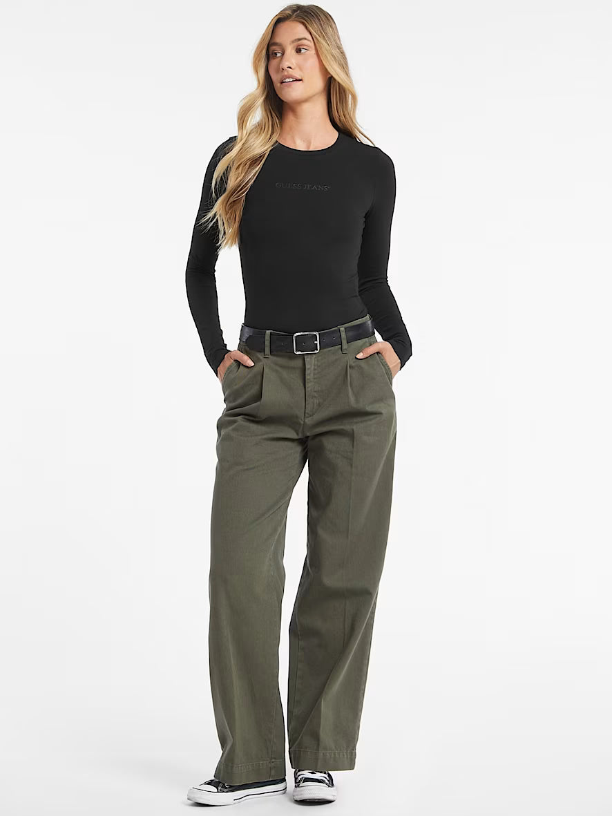 Guess Jeans Black Cotton Tops & T-Shirt