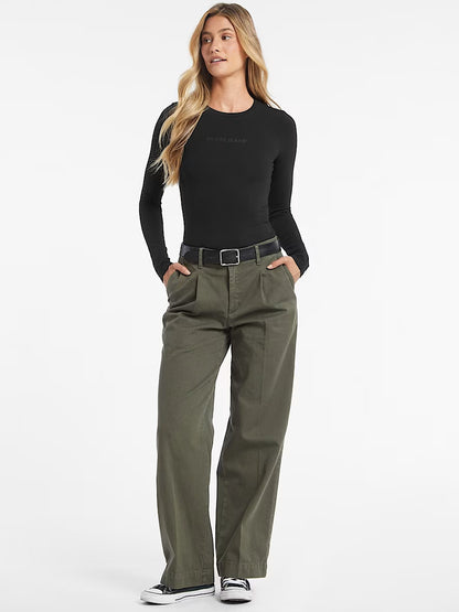 Guess Jeans Black Cotton Tops & T-Shirt